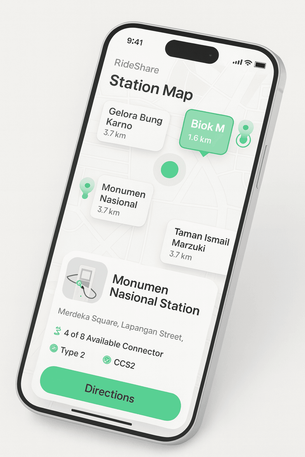 Mobile app interface for EV charging